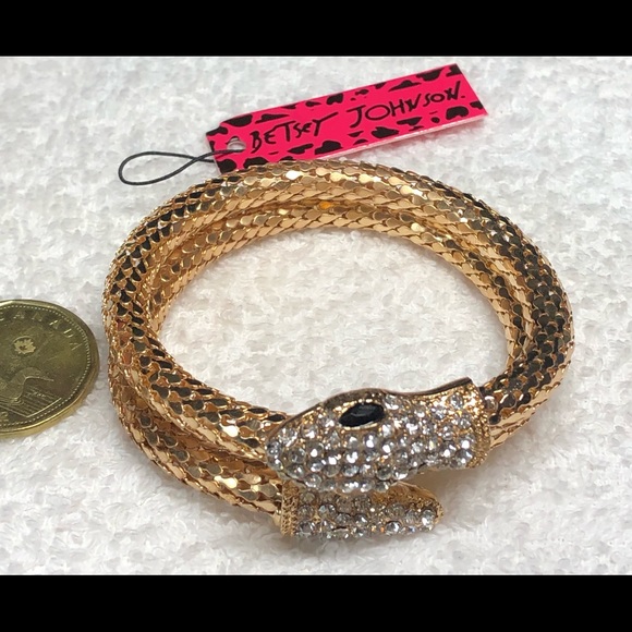 🐍coiled wrap snake bracelet -Betsey Johnson NWT - Picture 6 of 10